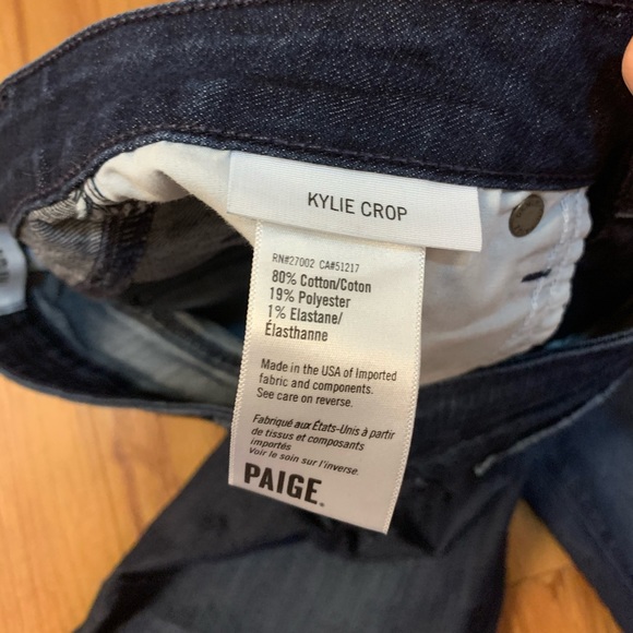PAIGE DENIM Kylie Crop Skinny Dark Wash Jeans - Picture 7 of 8
